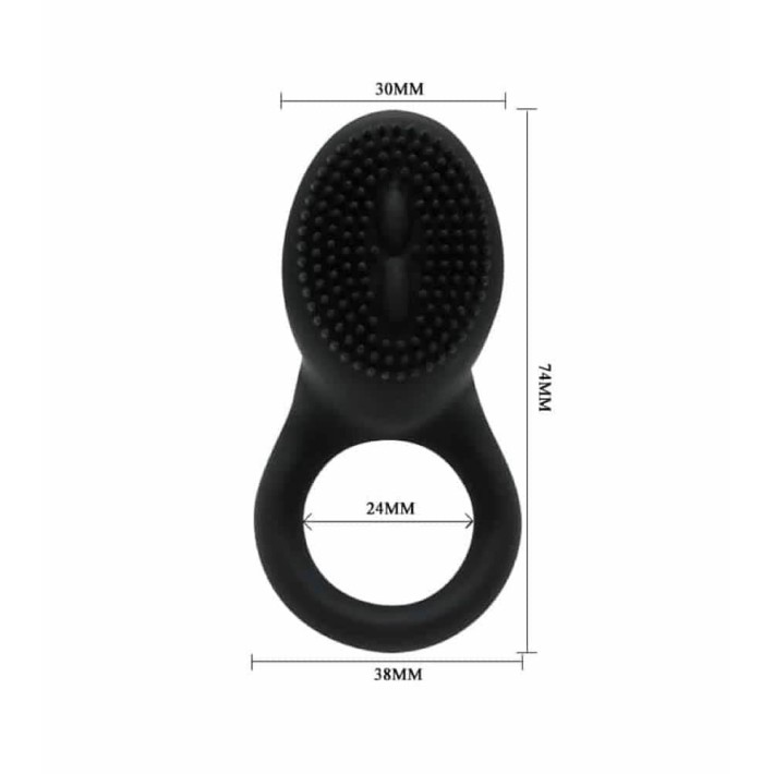 Inel Penis Cu Vibratii Cobra, Negru 2