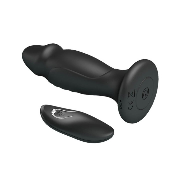 Dop Anal Cu Vibratii Mr. Play Super Power I, Negru, 12 Cm 5