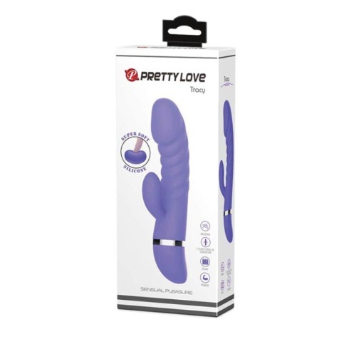 stimulator, Vibrator Rabbit Tracy, Albastru, 18.5 Cm, pasiune.ro