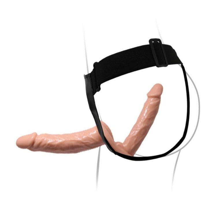 Strap On Dublu Ultra Passionate Harness, Natural, 18 Cm 3