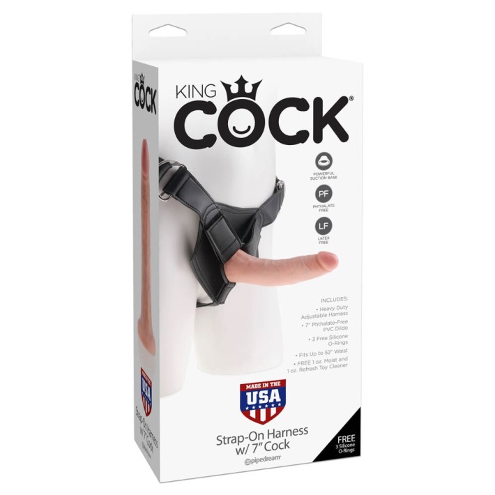 Ham Strap-on Cu Dildo King Cock, Natural, 18 Cm 2
