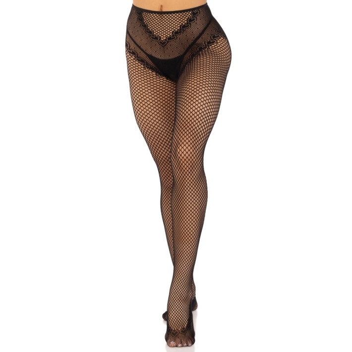 Crotchless Backseam Tights O/s - Black 3