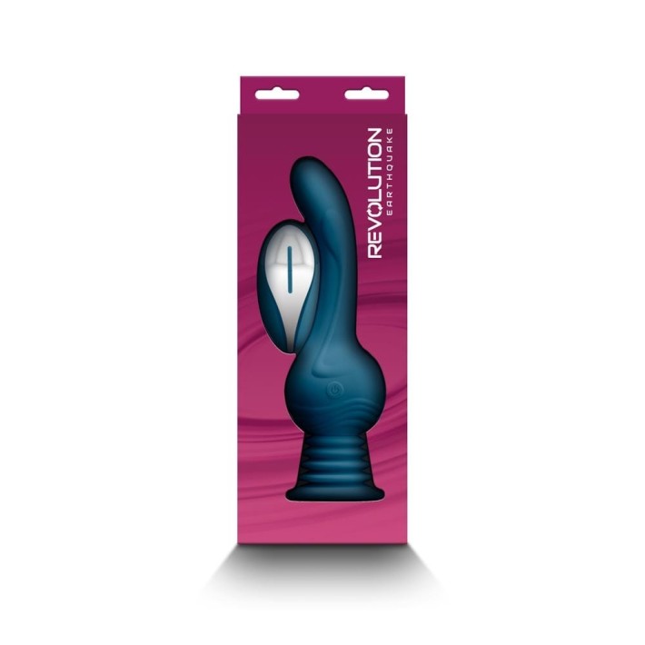 Vibrator Special Extra Puternic Cu Functie Rotatie Revolution Earthquake, Albastru, 24 Cm 3