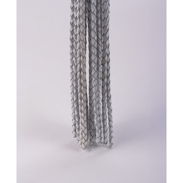 Kid Handle Kid Leather Braided Tails White_b15o25_3 6