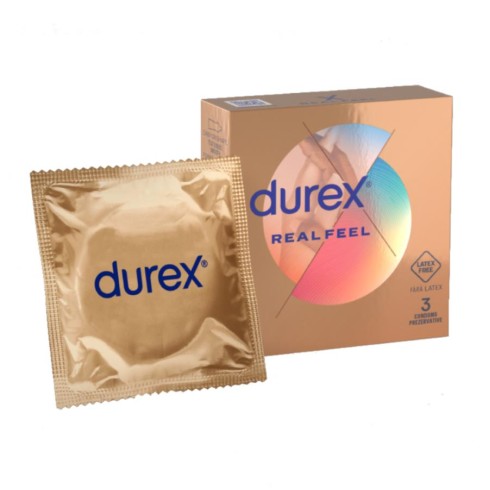 prezervative, Prezervative Durex Real Feel 3 Buc, pasiune.ro
