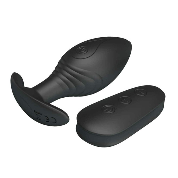Dop Anal Cu Vibratii Royal Pleasure Regina, Negru, 9 Cm 2