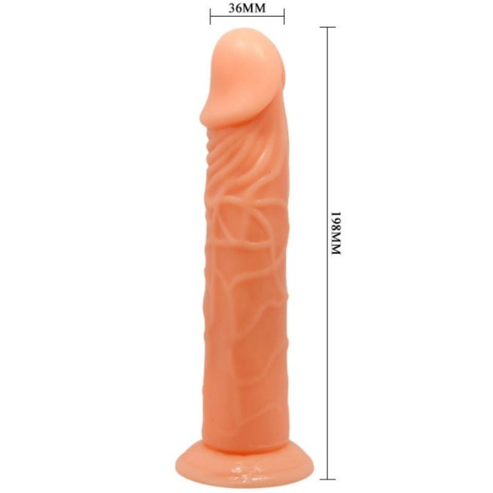 Dildo Clasic Cu Ventuza Barbara Calvin, Natural, 19.8 Cm 4