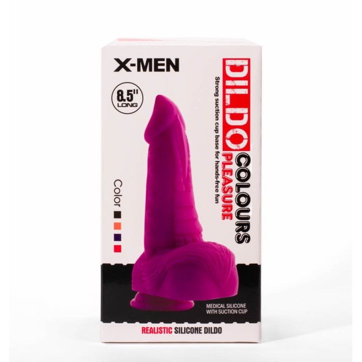 Dildo Cu Ventuza Colours Pleasure, Negru, 21.5 Cm 5