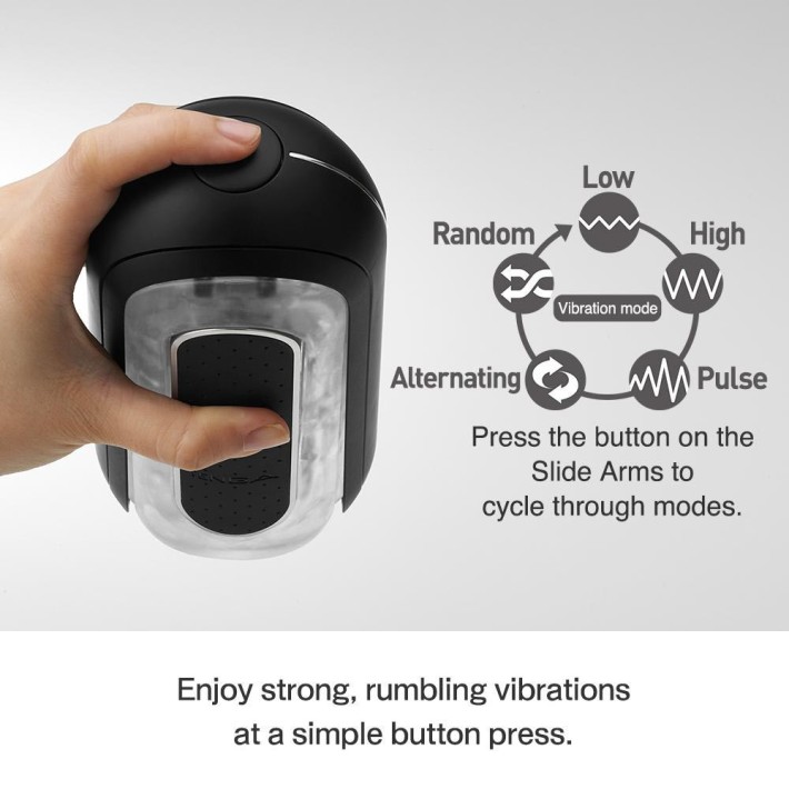 Masturbator Flip Zero Electronic Vibration, Negru 8