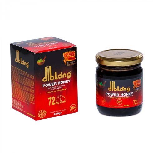 long, Miere Afrodisiac Diblong Power Honey, Unisex, 240 Gr, pasiune.ro