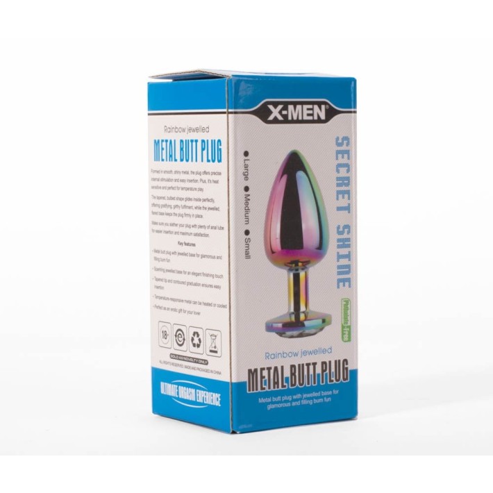 Dop Anal Cu Bijuterie Secret Shine Metal M, Multicolor, 8 Cm 5
