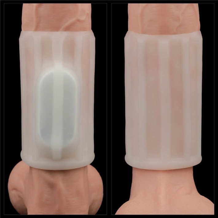 Inel / Manson Penis Cu Vibratii Vibrating Spiral Knights Ring, Alb 5
