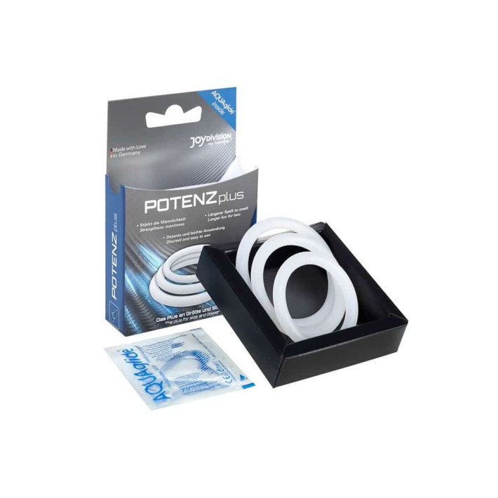 Set 3 Inele Penis Potenzplus, S, M, L, Transparent 4