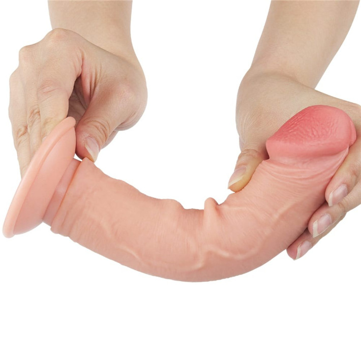 Dildo Realistic Sliding Skin Dual Layer Ii, Natural, 20 Cm 5