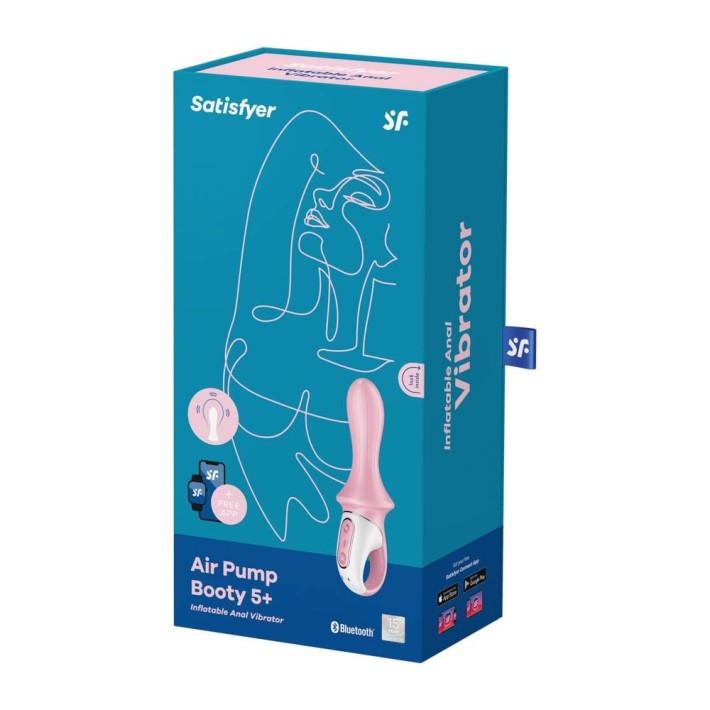 Vibrator Gonflabil Air Pump Booty 5+, Roz, 20.5 Cm 7
