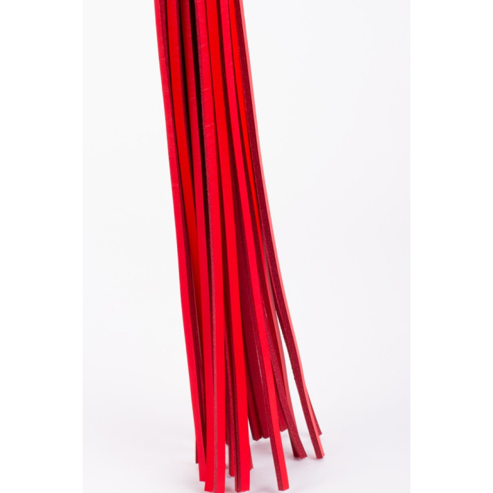 Calf Leather Handle Saddle Leather Tails Red 4