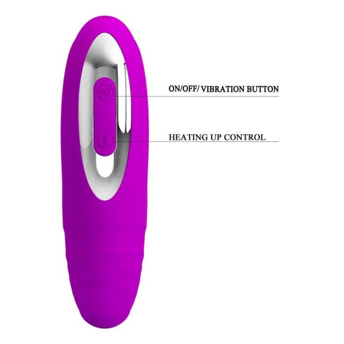 Stimulator Prostata Cu Functie Incalzire Lillian, Violet, 12 Cm 4