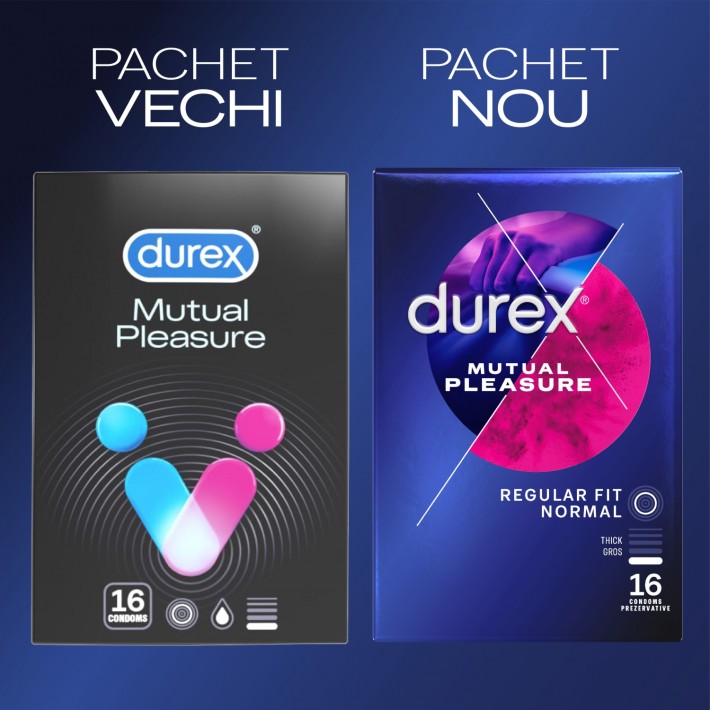 Pachet Prezervative Durex Mutual Pleasure 2x16, 32 Bucati  2