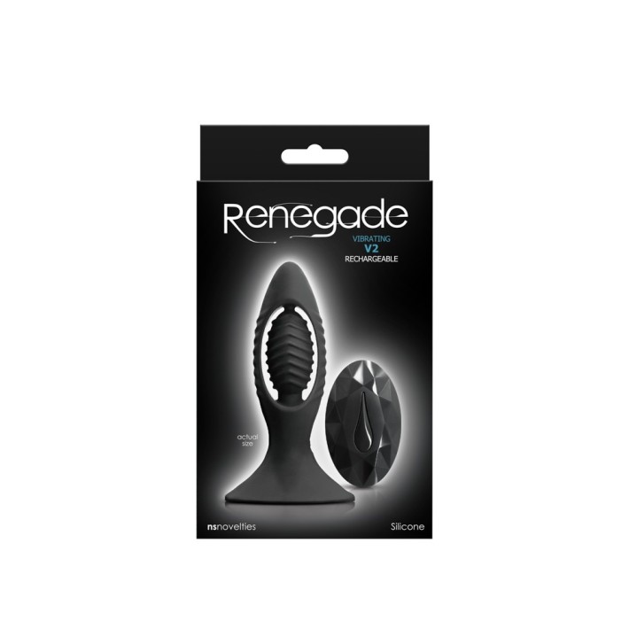 Vibrator Anal Renegade V2, Negru, 11 Cm 2