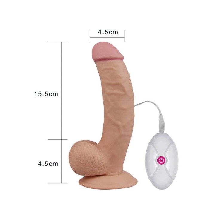 Vibrator Realistic The Ultra Soft Dude Flesh, 20 Cm 6