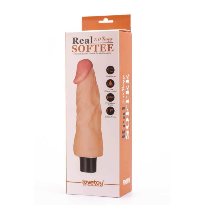 Vibrator Real Softee, Natural, 18 Cm 4