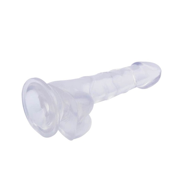 Dildo Clasic Cu Ventuza, Transparent, 19.5 Cm 4