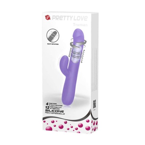 Vibratoare Rabbit, Vibrator Rabbit Cu Rotatii Truman, Lila, 23.5 Cm, pasiune.ro