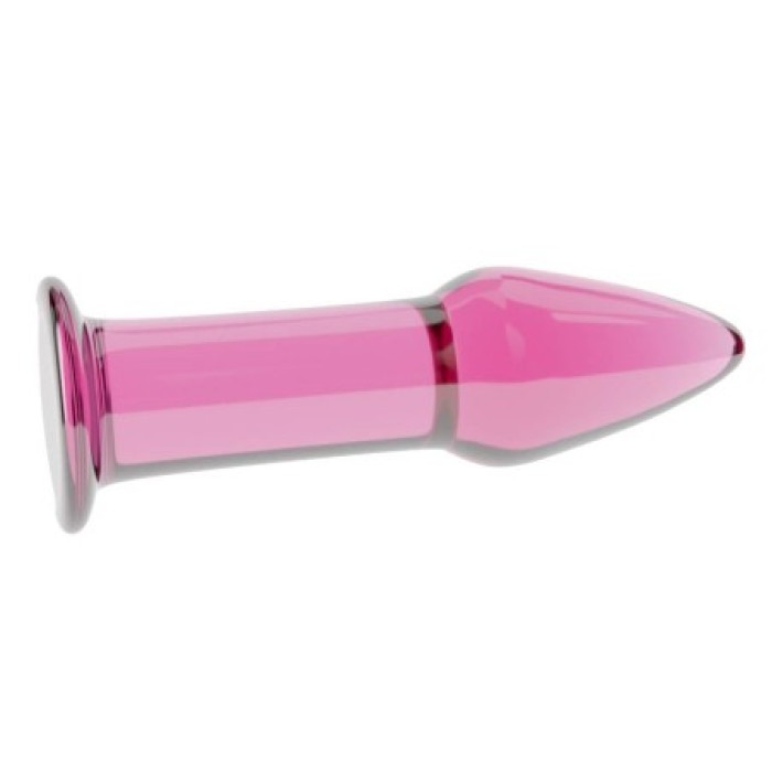 Dop Anal Din Sticla Borosilicata Glass Romance, Roz, 12 Cm 3
