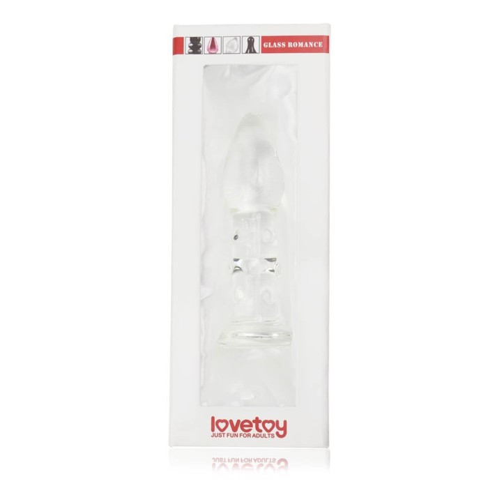 Dop Anal Din Sticla Borosilicata Glass Romance, Transparent, 14 Cm 2