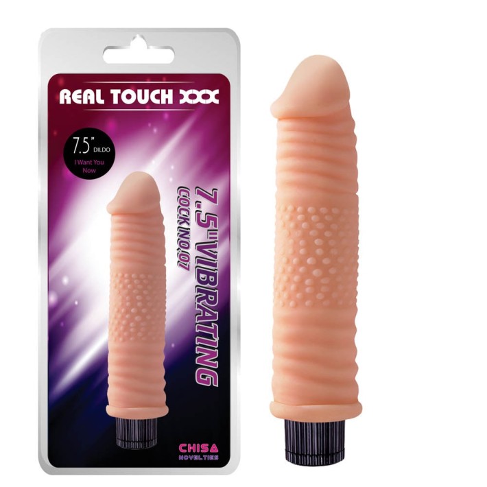 Vibrator Real Touch Xxx Vibrating Cock No.07, Natural, 19 Cm 2