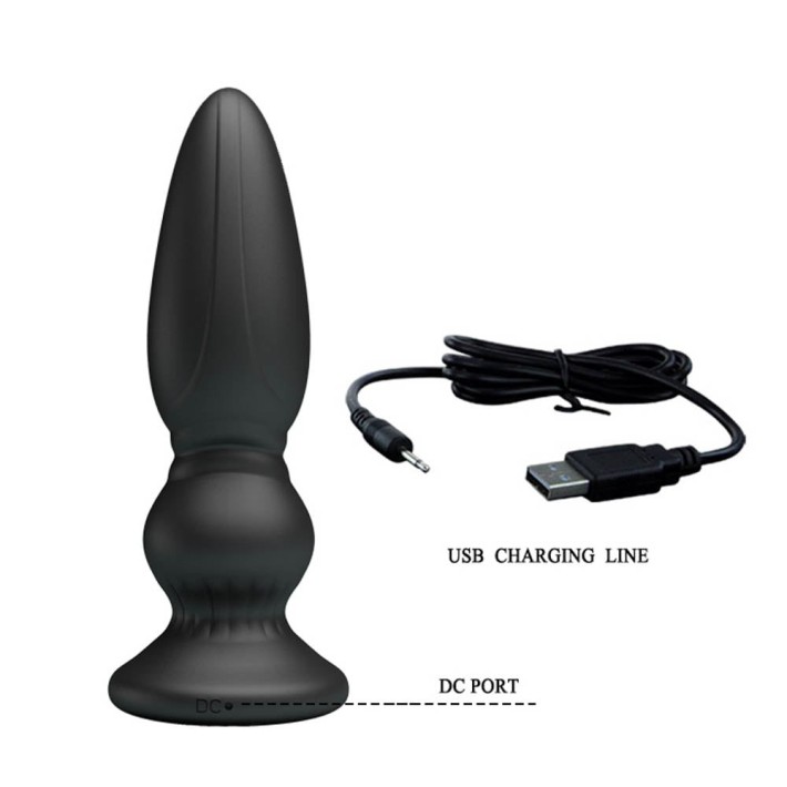 Dop Anal Cu Vibratii Mr. Play Super Power Ii, Negru, 12 Cm 2