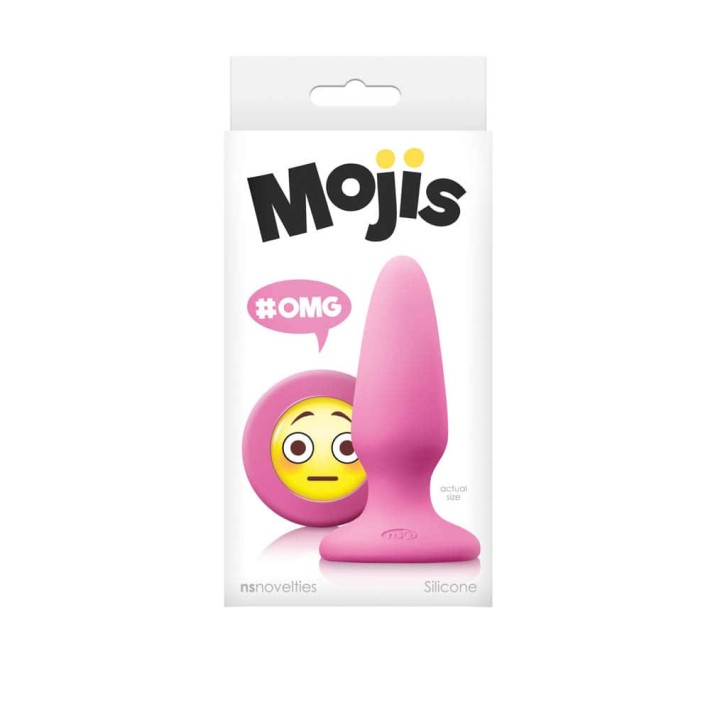 Dop Anal Mojis Omg Medium Roz, 9 Cm 2