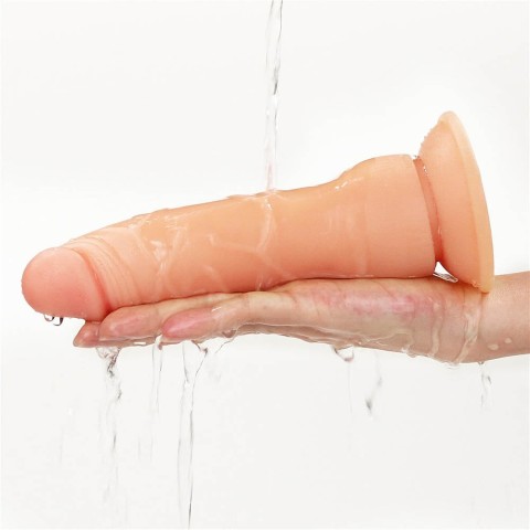 set, Set Ham Strap-on Si Dildo Cu Vibratii Easy Strapon, Natural, 19 Cm, pasiune.ro