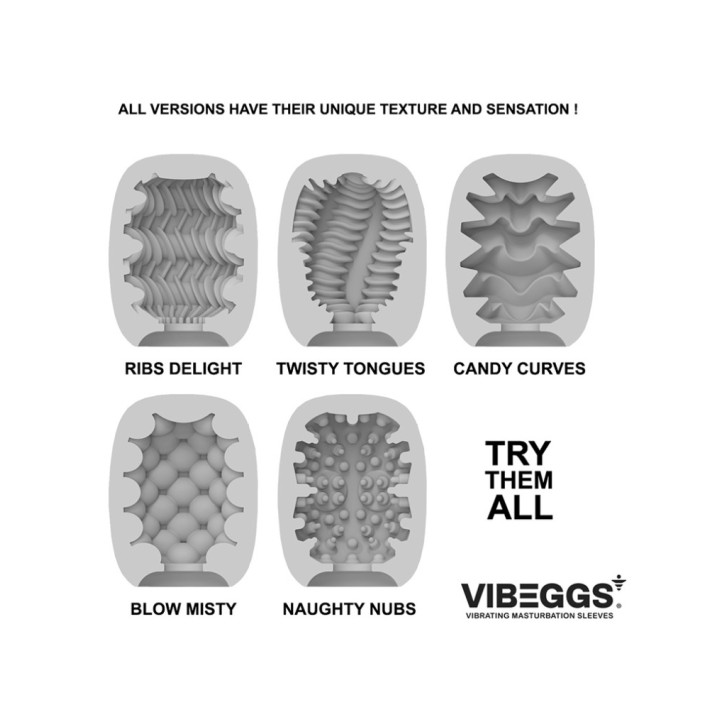 Vibeggs - Naughty Nubs - Vibrating Masturbation Sleeve - White 8