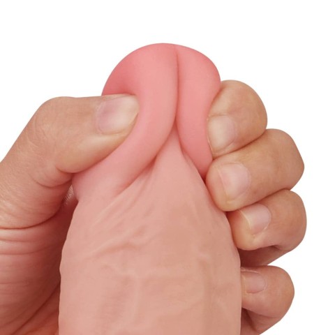 Dildouri Clasice, Dildo Super Realistic Dublu-stratificat, Natural, 24,5 Cm, pasiune.ro