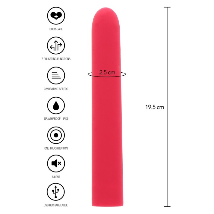 Glont Vibrator Cayenne Vibe Rosu 4