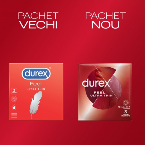 Durex, Prezervative Durex Feel Ultra Thin 3 Buc, pasiune.ro