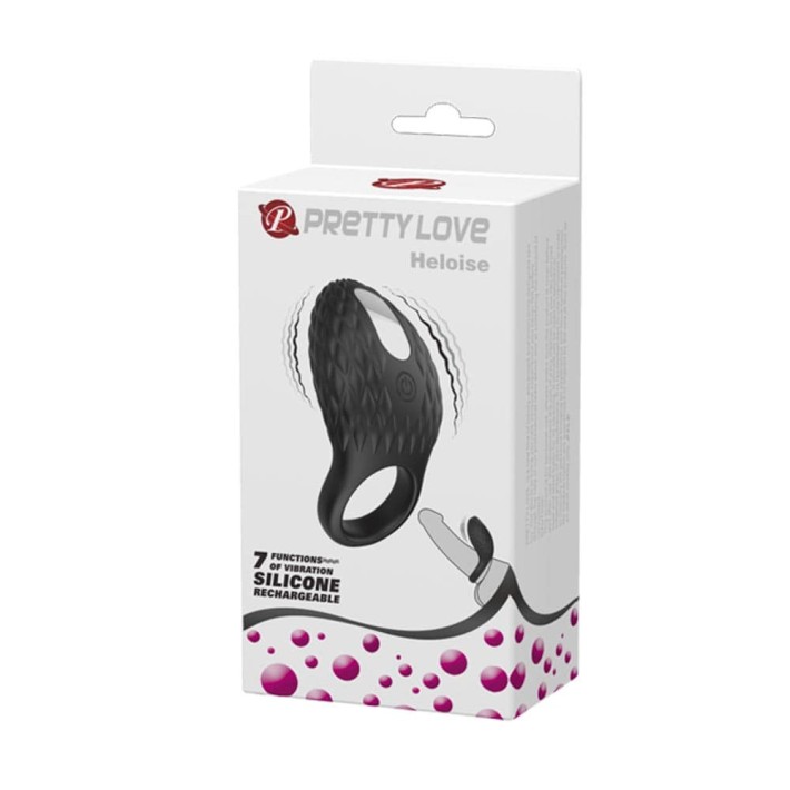 Inel Penis Cu Vibratii Heloise, Negru 5
