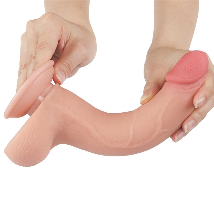 Dildo Realistic Sliding Skin Dual Layer I, Natural, 21.5 Cm 6