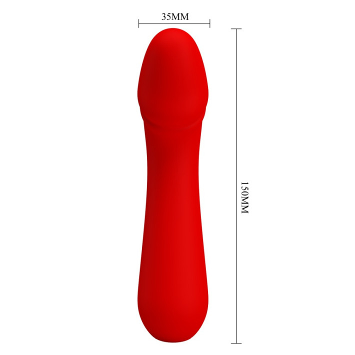 Vibrator Punctul G Cetus, Rosu, 15 Cm 11