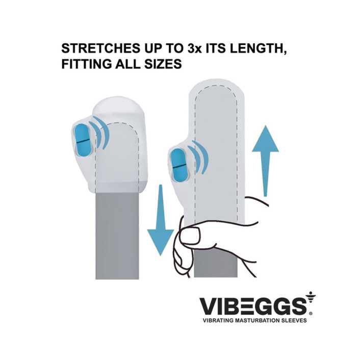 Vibeggs - Naughty Nubs - Vibrating Masturbation Sleeve - White 10
