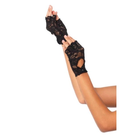 Pagina 2 - Leg Avenue, Lace Keyhole Gloves, Black, O/s, pasiune.ro