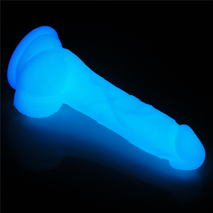 Dildo Fantezie Fosforescent Lumino Play, Alb, 17.5 Cm 10