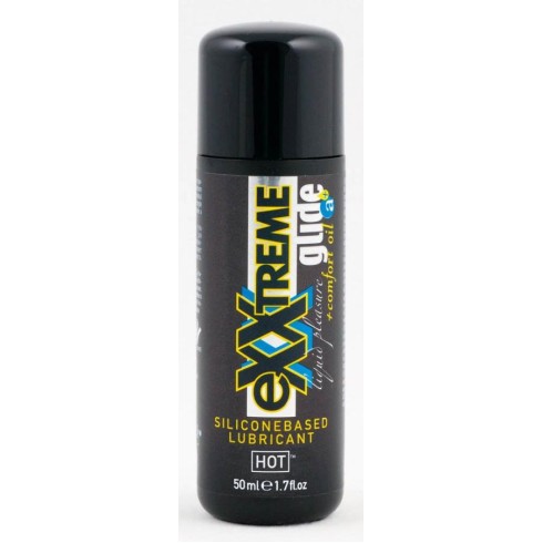 hot, Lubrifiant Analpe Baza De Silicon Exxtreme Glide + Comfort Oil, 50 Ml, pasiune.ro