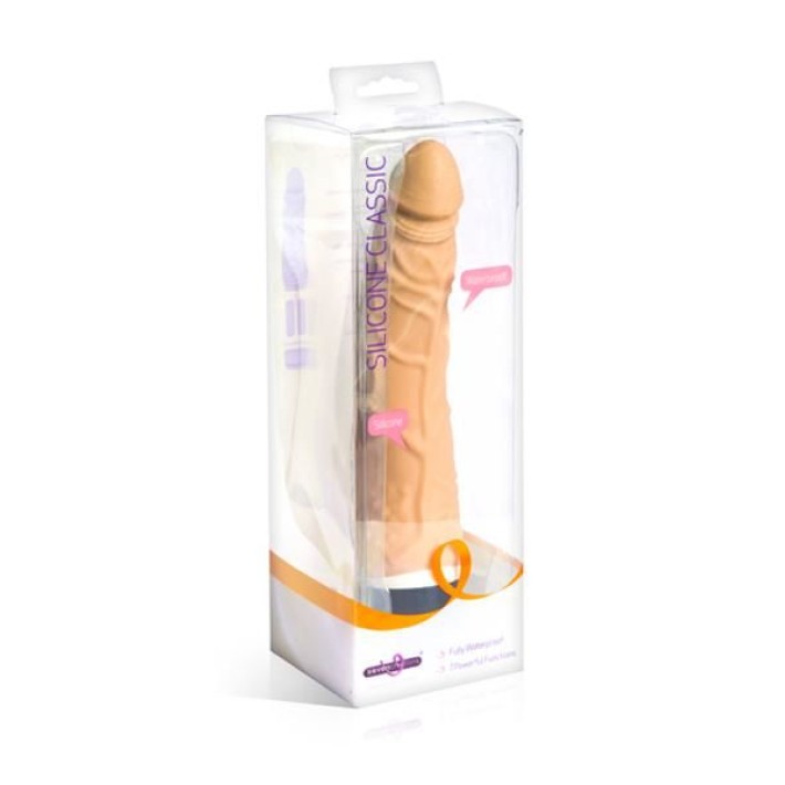 Vibrator Realistic Silicone Classic, Beige, 21 Cm 2