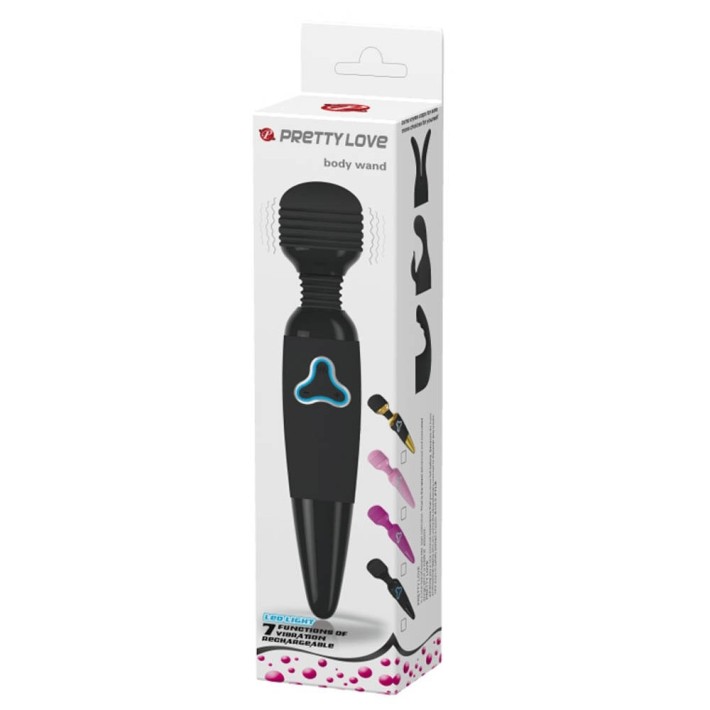Vibrator Bagheta Body Wand, Negru, 25 Cm 4