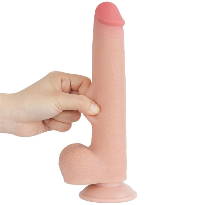 Dildo Realistic Sliding Skin Dual Layer, Natural, 22.5 Cm 8