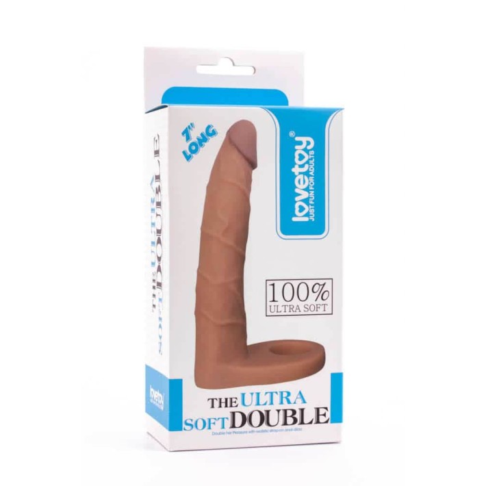Strap On Anal The Ultra Soft Double, Natural, 17 Cm 6