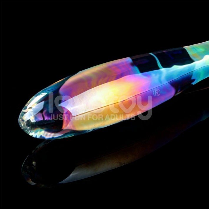 Dildo Sticla Twilight Gleam Glass Dildo- Double Delight, Transparent, 23 Cm 5