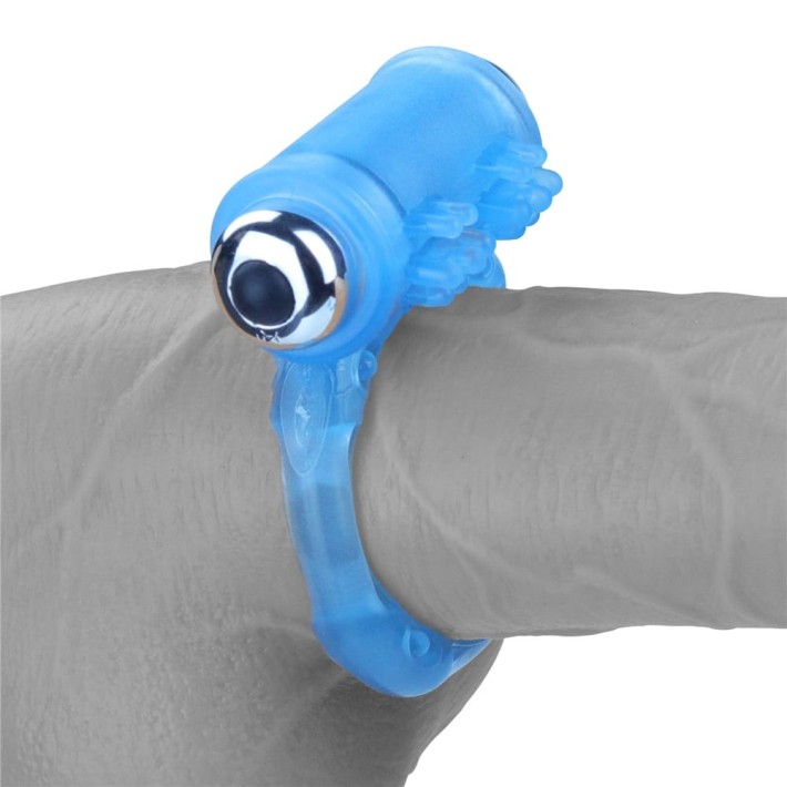 Inel Penis Fosforescent Cu Vibratii Lumino Play Vibrating Penis Ring 1, Albastru 10